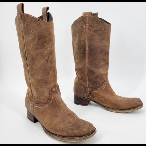 Bed Stu genuine leather pull on boots